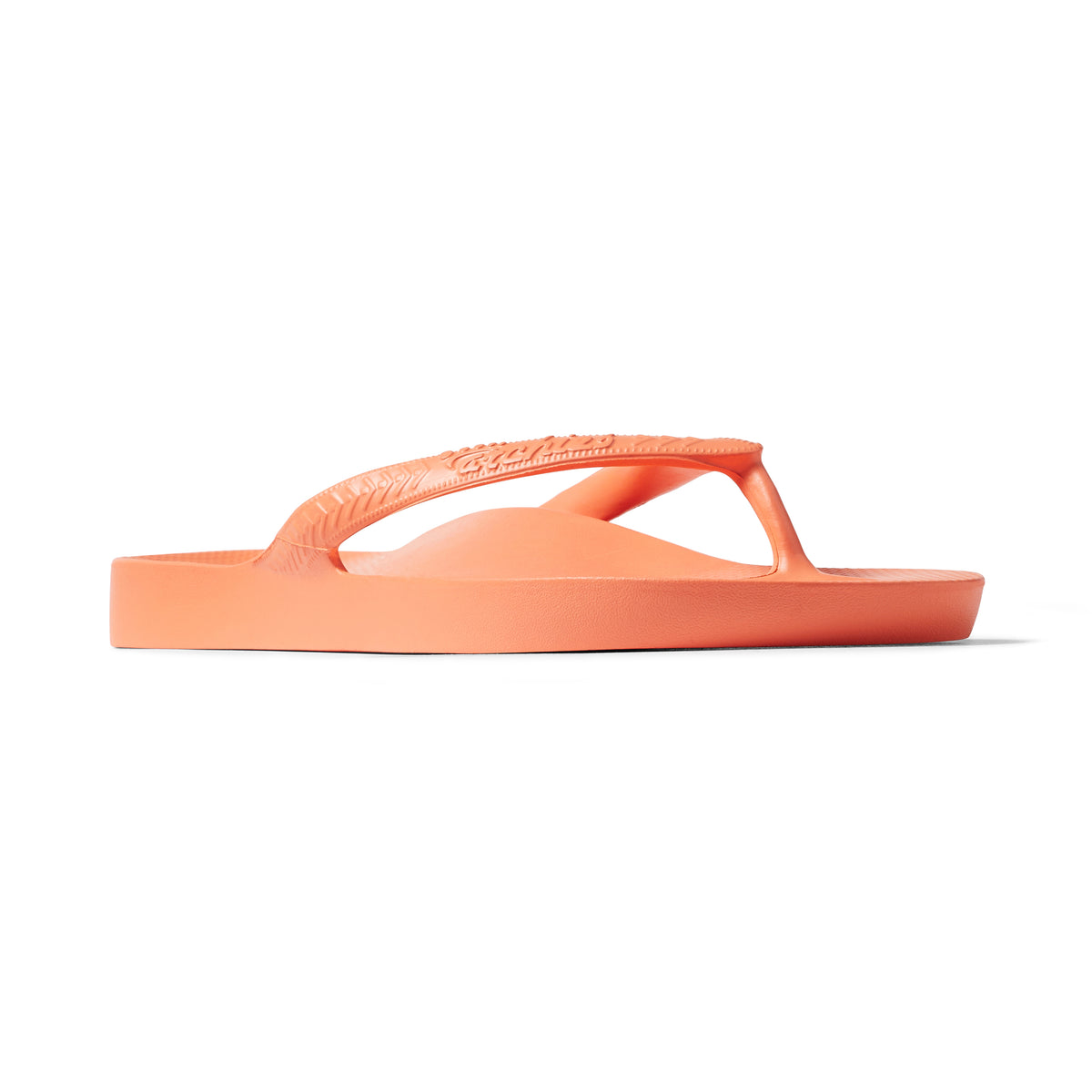 Archies flip flops in Perzik, schuin vooraanzicht