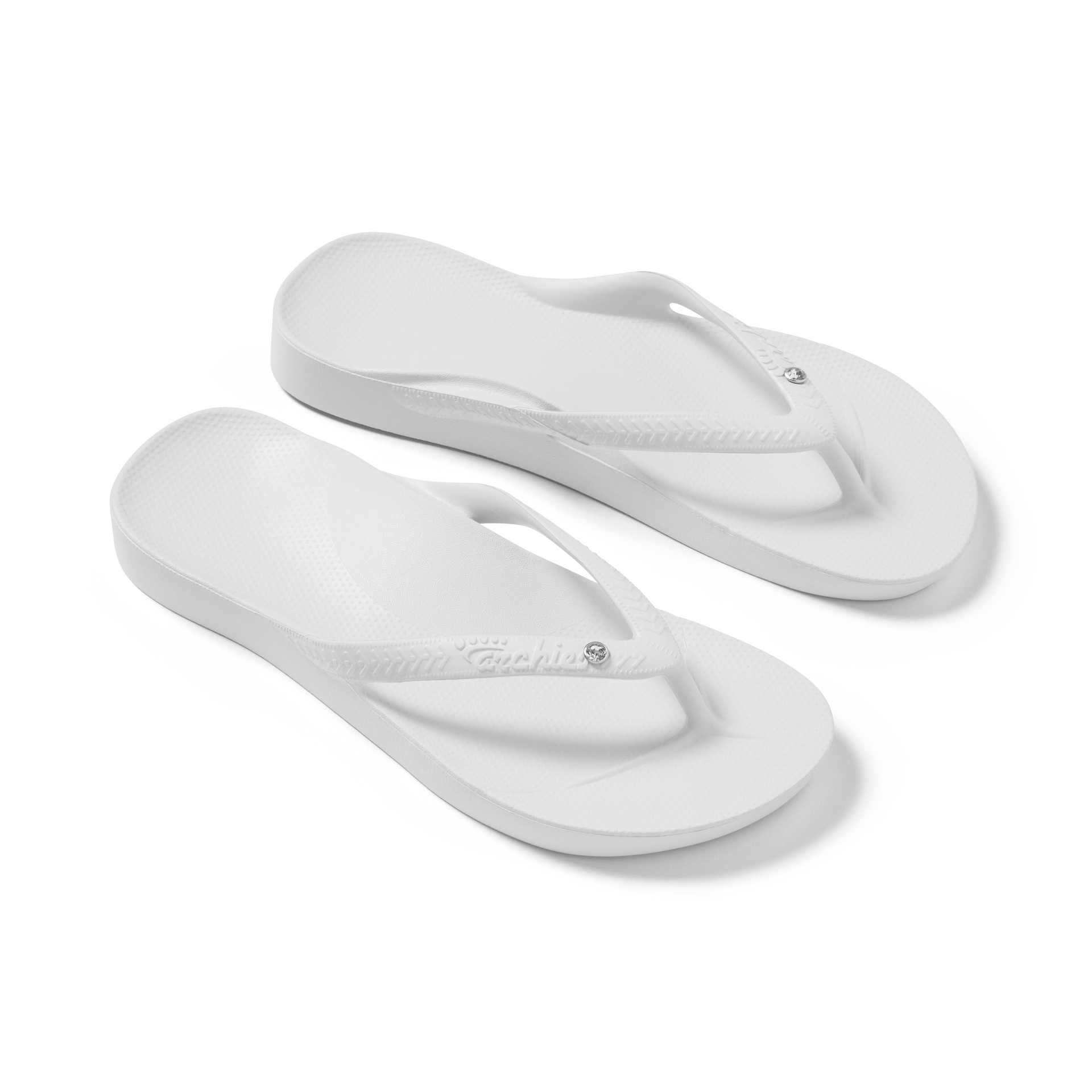 Archies Flip Flops - Wit met Kristal